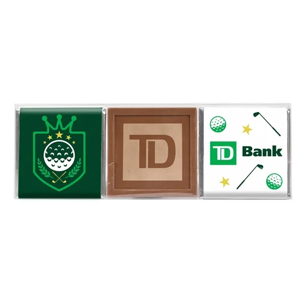 Golf - Square Bar- 3 Pack with Etched Bar in Acetate Box