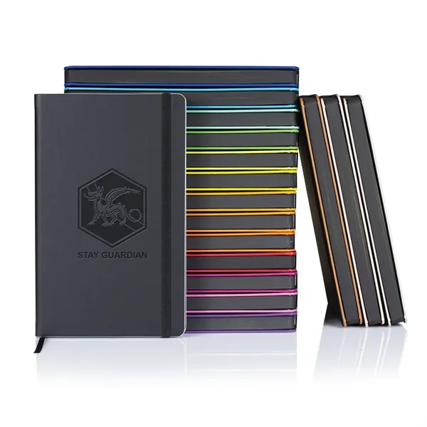 Black Laser Medio Lined Ivory Page Journal