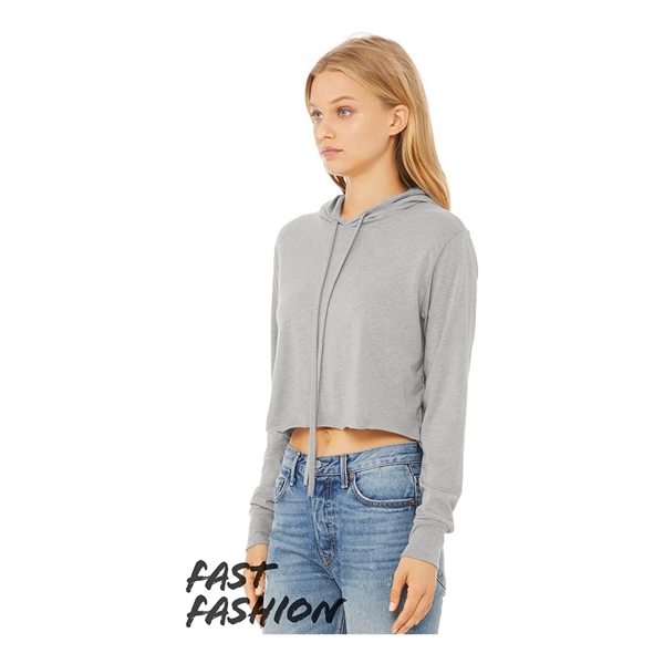 BELLA + CANVAS Women's Triblend Crop Long Sleeve Hoodie - BELLA + CANVAS Women's Triblend Crop Long Sleeve Hoodie - Image 13 of 18