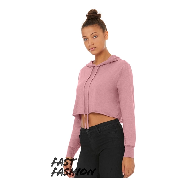 BELLA + CANVAS Women's Triblend Crop Long Sleeve Hoodie - BELLA + CANVAS Women's Triblend Crop Long Sleeve Hoodie - Image 14 of 18