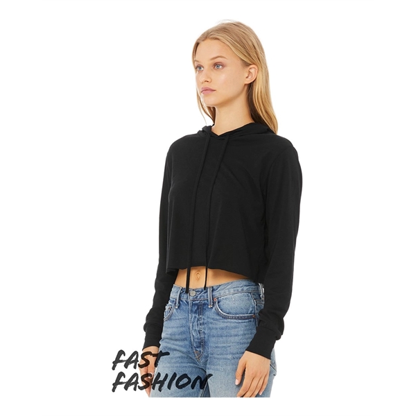 BELLA + CANVAS Women's Triblend Crop Long Sleeve Hoodie - BELLA + CANVAS Women's Triblend Crop Long Sleeve Hoodie - Image 15 of 18