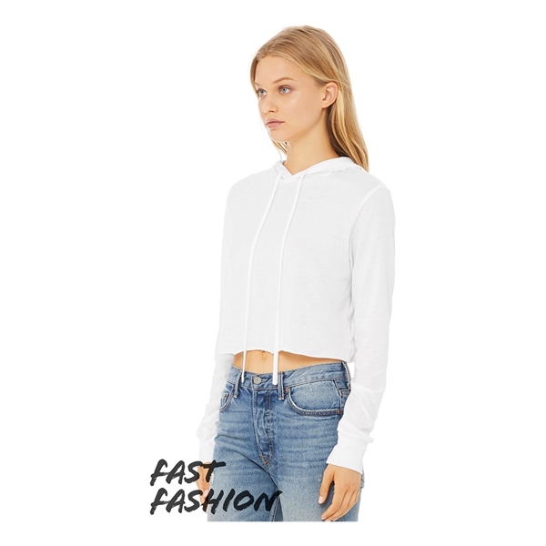 BELLA + CANVAS Women's Triblend Crop Long Sleeve Hoodie - BELLA + CANVAS Women's Triblend Crop Long Sleeve Hoodie - Image 16 of 18