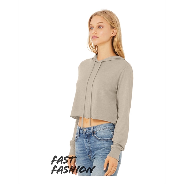 BELLA + CANVAS Women's Triblend Crop Long Sleeve Hoodie - BELLA + CANVAS Women's Triblend Crop Long Sleeve Hoodie - Image 18 of 18