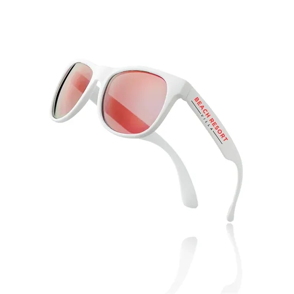 Color Lens Sunglasses with White Frames