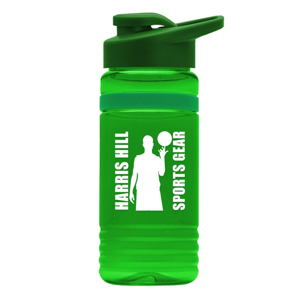 20 Oz. Stripe Bottle with Drink-thru Lid - 20 Oz. Stripe Bottle with Drink-thru Lid - Image 1 of 8