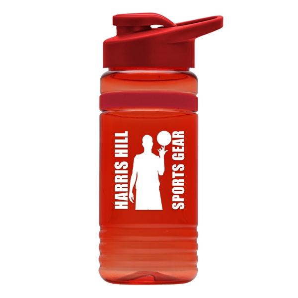 20 Oz. Stripe Bottle with Drink-thru Lid - 20 Oz. Stripe Bottle with Drink-thru Lid - Image 2 of 8
