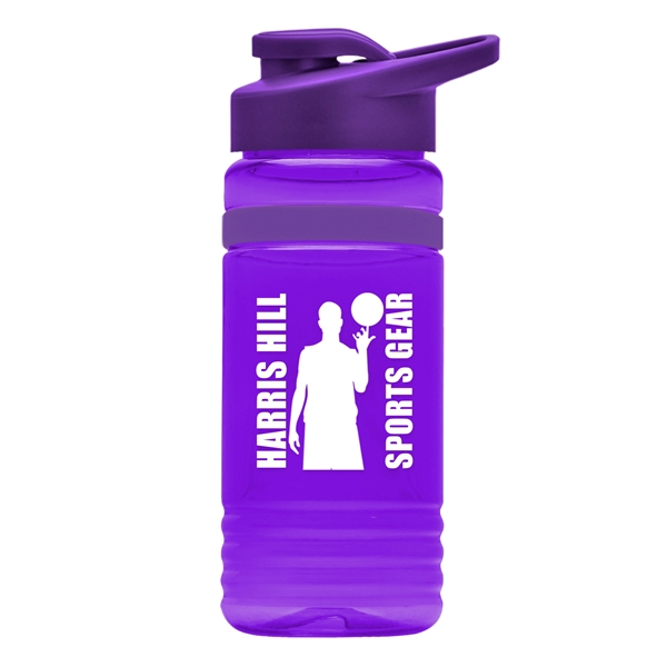 20 Oz. Stripe Bottle with Drink-thru Lid - 20 Oz. Stripe Bottle with Drink-thru Lid - Image 4 of 8