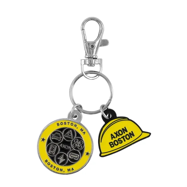 Custom Die Cast Metal Keychain w/ Charms