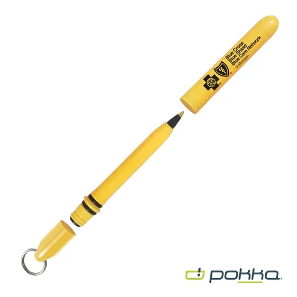 Pokka® Pocket Pen w/Dock & Chrome Keyring