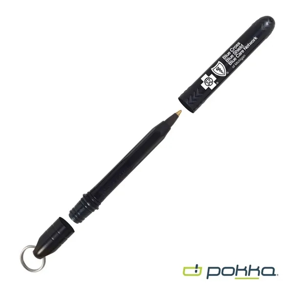Pokka® Pocket Pen w/Dock & Chrome Keyring