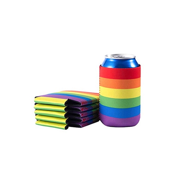 Pro Gay Rights Rainbow Can Coolie Drink Coolers - Pro Gay Rights Rainbow Can Coolie Drink Coolers - Image 1 of 4