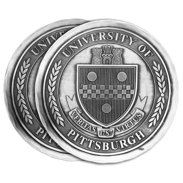 York 2-Piece Round Metal Coaster Set - York 2-Piece Round Metal Coaster Set - Image 2 of 2