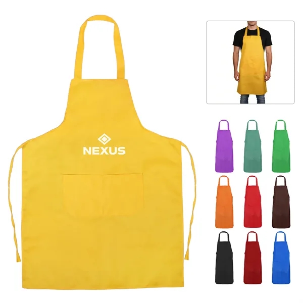 Polyester Kitchen Apron With 2 Front Pockets