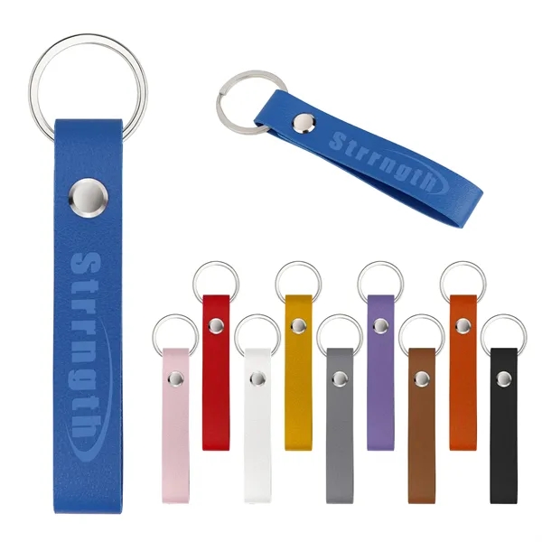 PU Leather Wristlet Keychain Car Key Fob