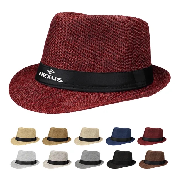 Classic Straw Short Brim Fedora Hat Panama