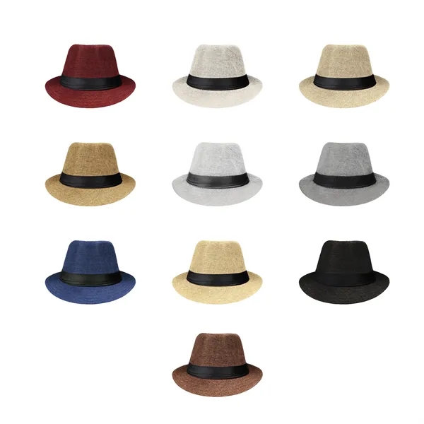 Classic Straw Short Brim Fedora Hat Panama