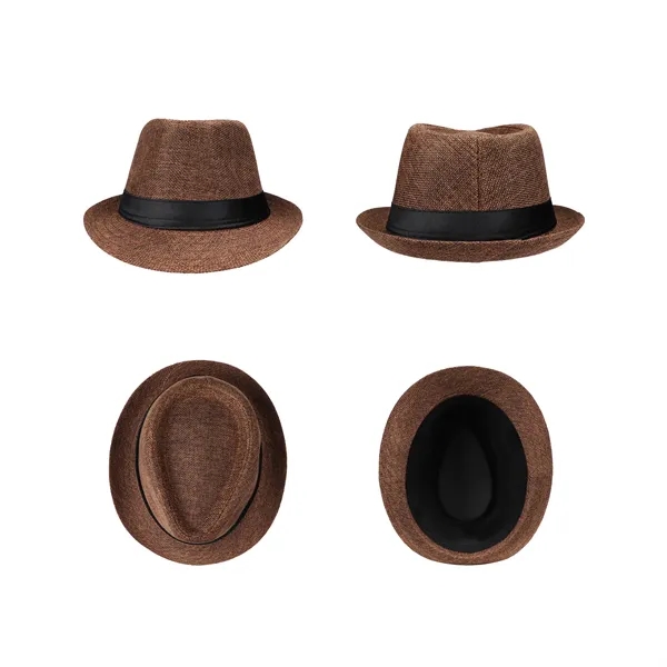 Classic Straw Short Brim Fedora Hat Panama