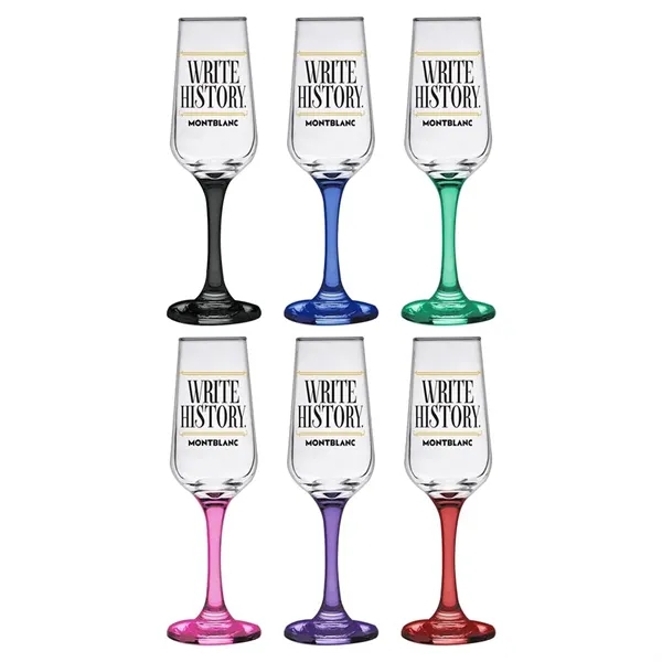 TOSCANA 6.5 Oz Champagne Glass with Color Bottom