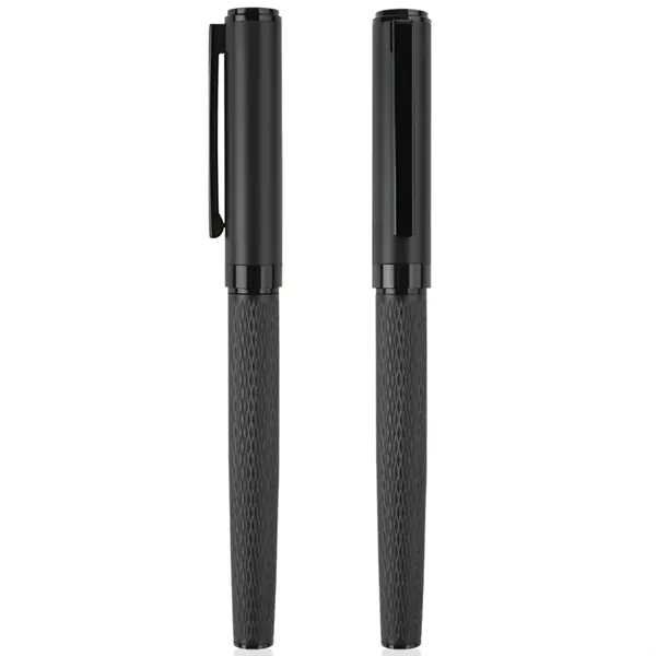 TiTUS® Dimond Pattern Gun metal Rollerball Pen Gift Box