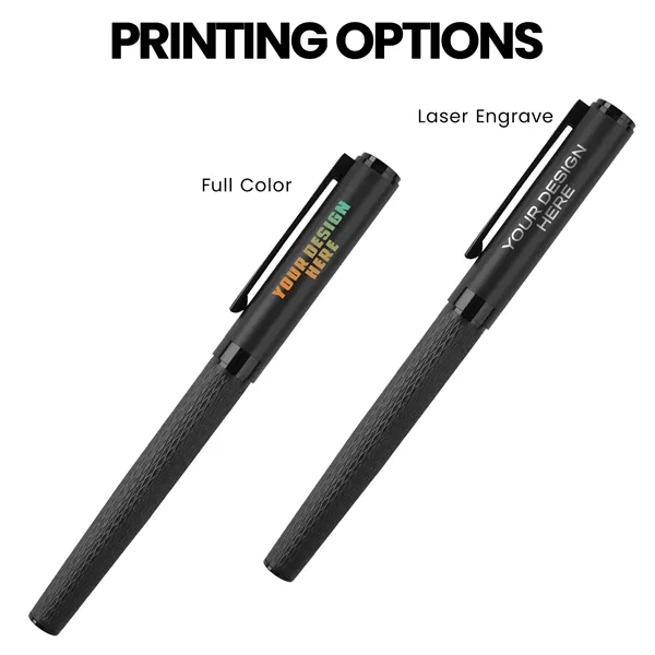 TiTUS® Dimond Pattern Gun metal Rollerball Pen Gift Box
