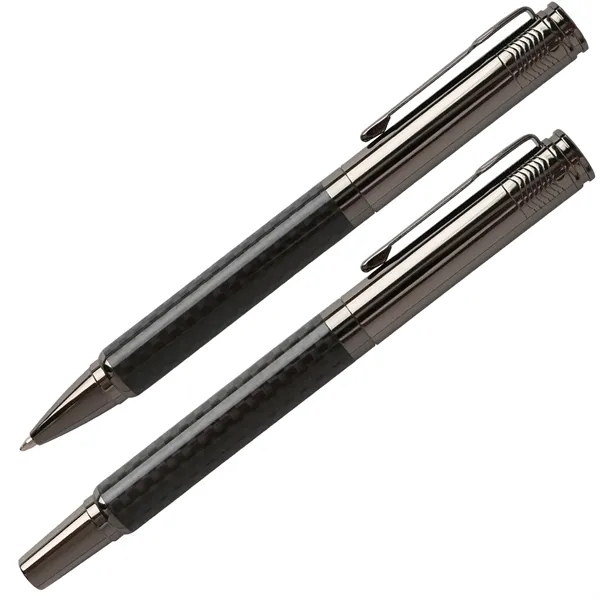 TiTUS® Carbon Fiber Ballpoint & Rollerball Duo Gift Box