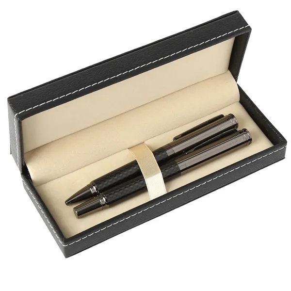 TiTUS® Carbon Fiber Ballpoint & Rollerball Duo Gift Box