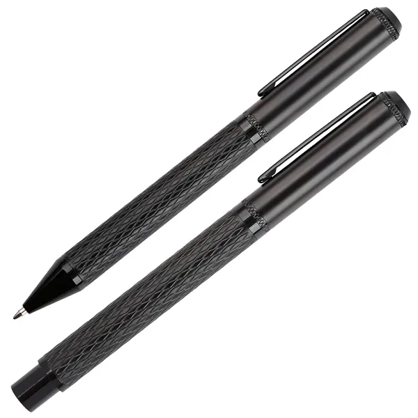 TiTUS® Gun Metal Ballpoint & Rollerball Duo Gift Box
