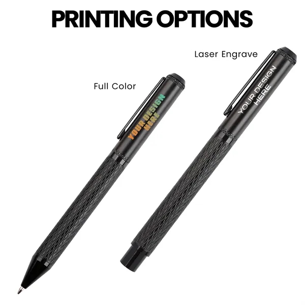 TiTUS® Gun Metal Ballpoint & Rollerball Duo Gift Box