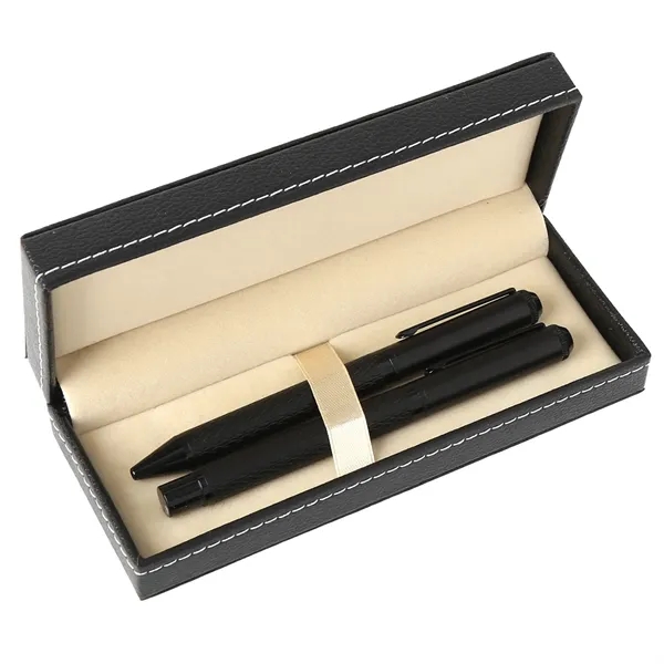 TiTUS® Gun Metal Ballpoint & Rollerball Duo Gift Box