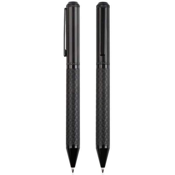 TiTUS® Gun Metal Ballpoint & Rollerball Duo Gift Box