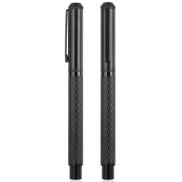 TiTUS® Gun Metal Ballpoint & Rollerball Duo Gift Box