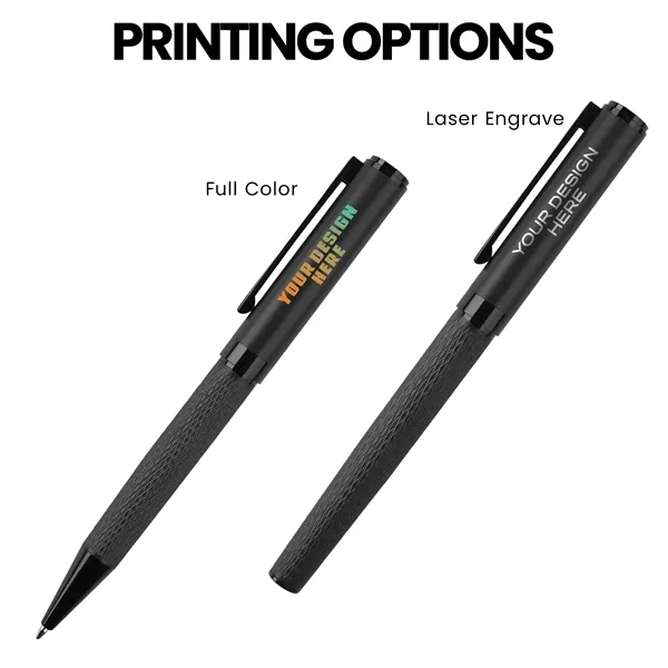 TiTUS® Dimond Pattern Ballpoint & Rollerball Duo Gift Box