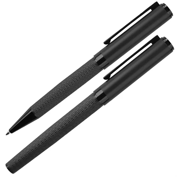 TiTUS® Dimond Pattern Ballpoint & Rollerball Duo Gift Box