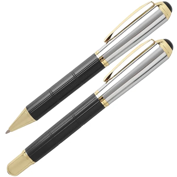 TiTUS® Luxury Silver Ballpoint & Rollerball Duo Gift Box