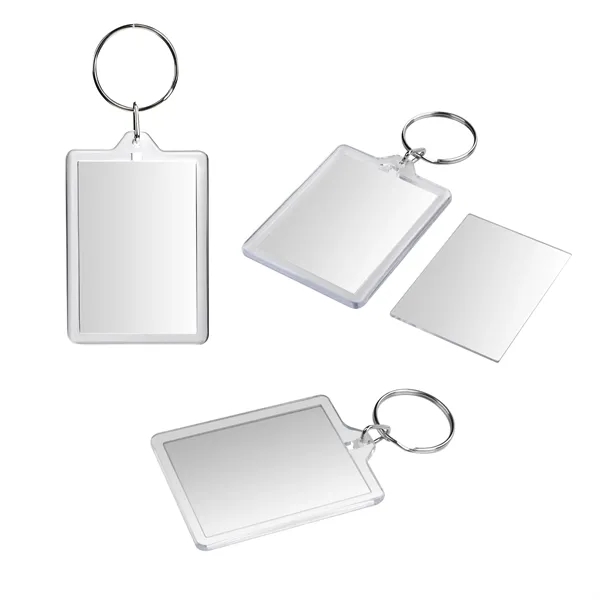 2.3"x1.3" Custom Full Color Acrylic Photo Frame Keychain