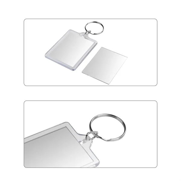 2.3"x1.3" Custom Full Color Acrylic Photo Frame Keychain