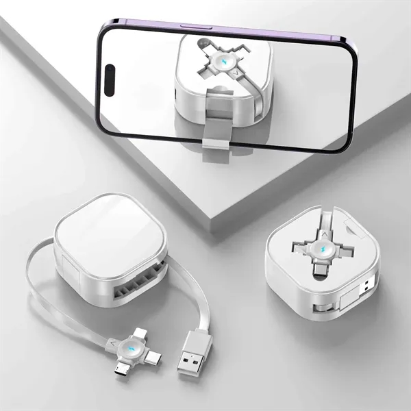 ASCOT Self-spooling USB charging cable for iPhone and Androi