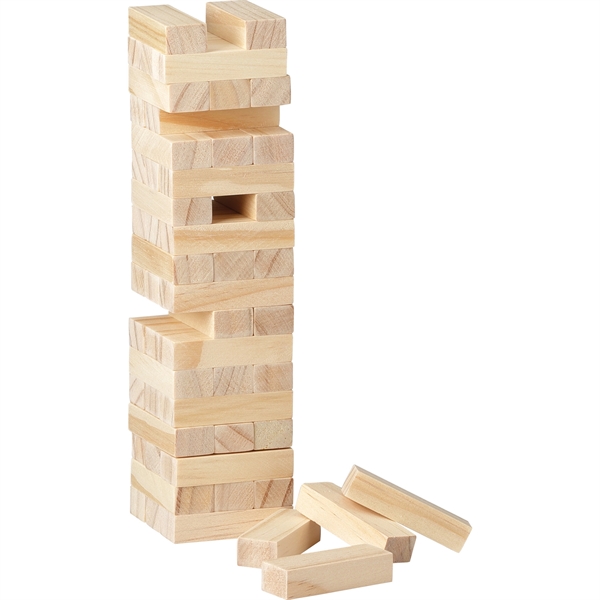 Tumbling Tower Wood Block Stacking Game - Tumbling Tower Wood Block Stacking Game - Image 1 of 4