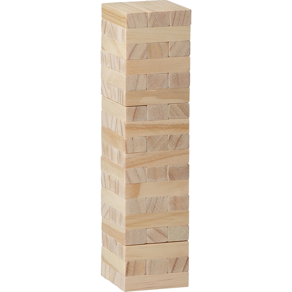 Tumbling Tower Wood Block Stacking Game - Tumbling Tower Wood Block Stacking Game - Image 3 of 4