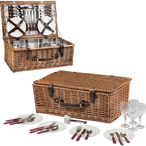 Picnic Time Newbury Wine Basket BNoticed Put a Logo on