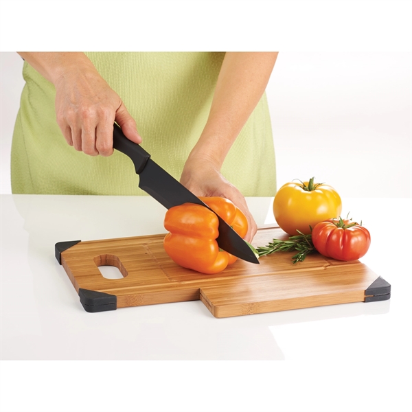 Bamboo Cutting Board with Knife - Bamboo Cutting Board with Knife - Image 1 of 7