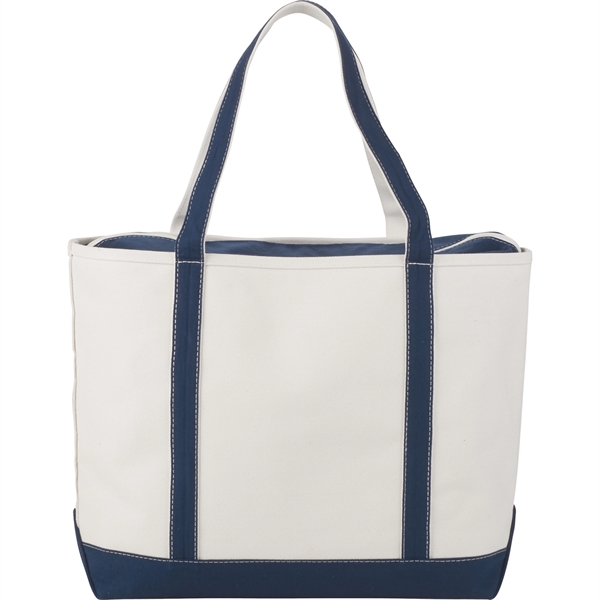 Baltic 24oz Cotton Canvas Tall Zippered Boat Tote - Baltic 24oz Cotton Canvas Tall Zippered Boat Tote - Image 3 of 9