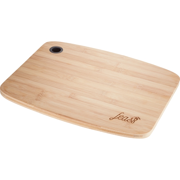Large Bamboo Cutting Board with Silicone Grip - Large Bamboo Cutting Board with Silicone Grip - Image 3 of 5