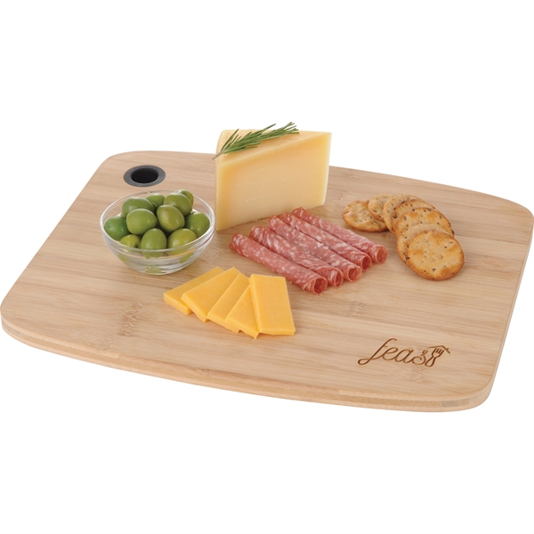 Large Bamboo Cutting Board with Silicone Grip - Large Bamboo Cutting Board with Silicone Grip - Image 4 of 5