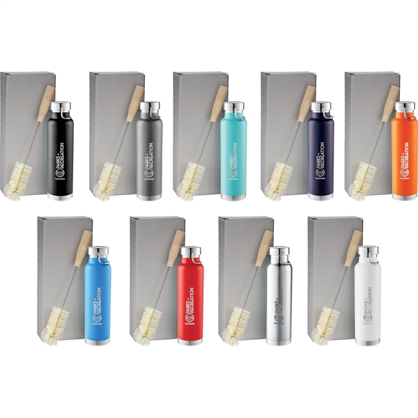Thor Copper Vacuum Bottle with Brush 22oz - Thor Copper Vacuum Bottle with Brush 22oz - Image 5 of 19