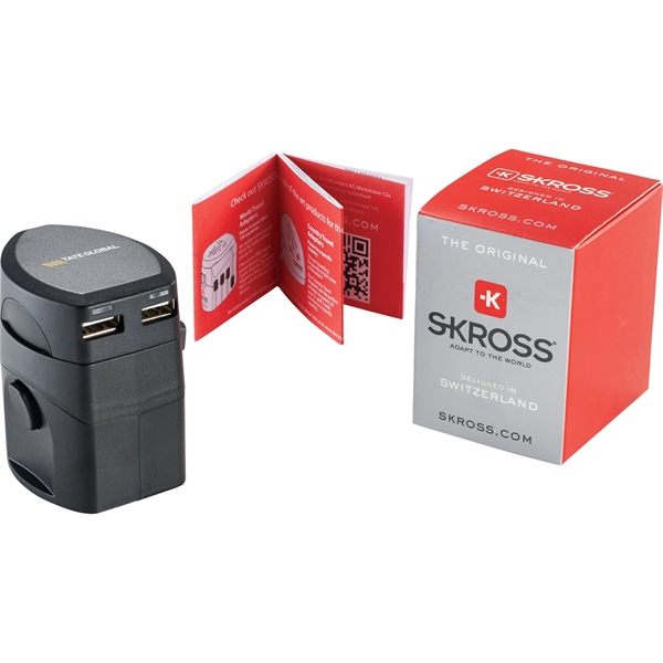 SKROSS Travel Adapter EVO USB Plum Grove