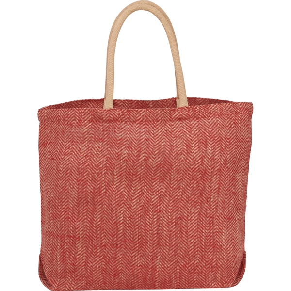 Herringbone Jute Tote - Herringbone Jute Tote - Image 5 of 19