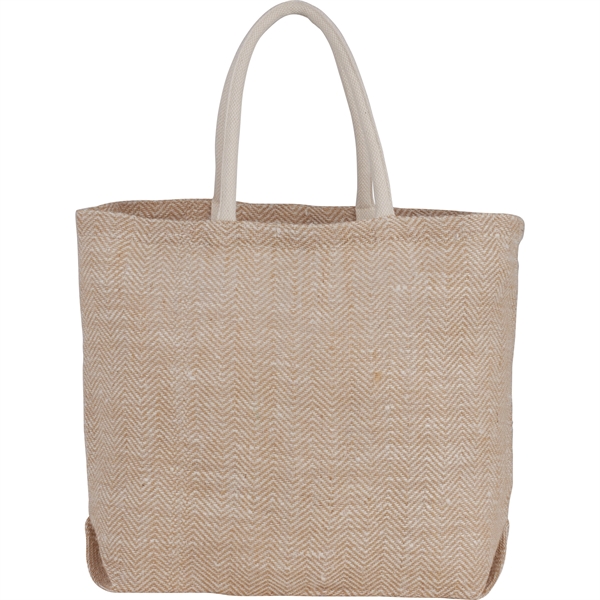 Herringbone Jute Tote - Herringbone Jute Tote - Image 8 of 19