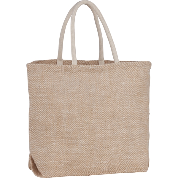 Herringbone Jute Tote - Herringbone Jute Tote - Image 9 of 19