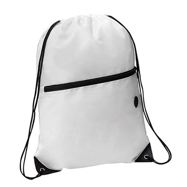 Headphone Slot Drawstring Polyester Bags - Headphone Slot Drawstring Polyester Bags - Image 1 of 14